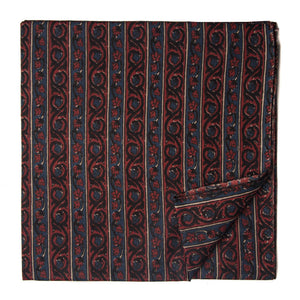 Red and Black Screen printed cotton with floral design
