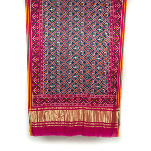Viscose Gaji Cotton Silk Printed Dupatta with Golden Border
