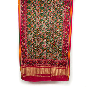 Viscose Gaji Cotton Silk Printed Dupatta with Golden Border