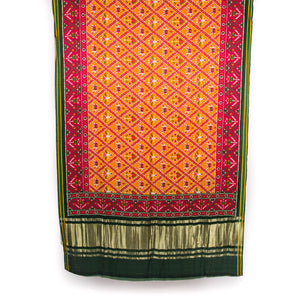 Viscose Gaji Cotton Silk Printed Dupatta with Golden Border