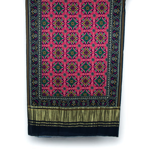 Viscose Gaji Cotton Silk Printed Dupatta with Golden Border