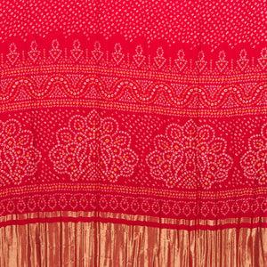 Viscose Gaji Cotton Silk Printed Dupatta with Golden Border