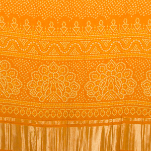 Viscose Gaji Cotton Silk Printed Dupatta with Golden Border