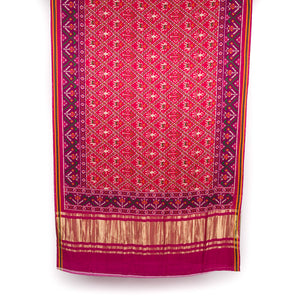 Viscose Gaji Cotton Silk Printed Dupatta with Golden Border