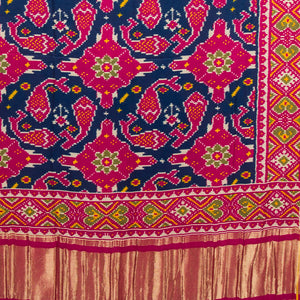 Viscose Gaji Cotton Silk Printed Dupatta with Golden Border
