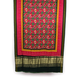 Viscose Gaji Cotton Silk Printed Dupatta with Golden Border
