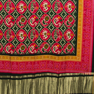 Viscose Gaji Cotton Silk Printed Dupatta with Golden Border