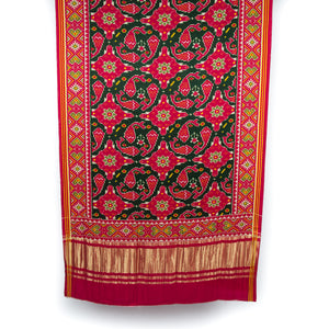 Viscose Gaji Cotton Silk Printed Dupatta with Golden Border