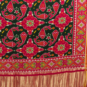Viscose Gaji Cotton Silk Printed Dupatta with Golden Border