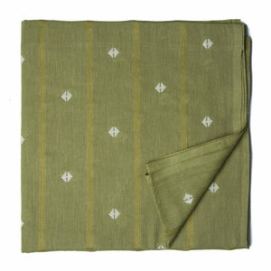 Green South Cotton Jacquard Fabric with motifs