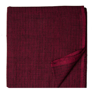 Maroon Plain South Cotton Jacquard Fabric