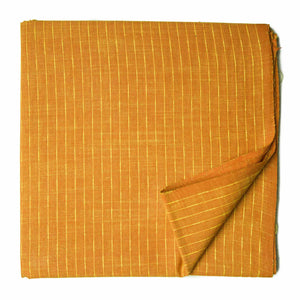 Yellow South Cotton Jacquard Fabric with Stripes