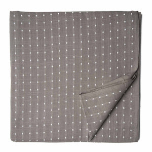 Grey South Cotton Jacquard Fabric with Dots
