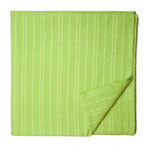 Green South Cotton Jacquard Fabric with  kantha thread work