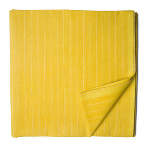 Yellow South Cotton Jacquard Fabric with lines
