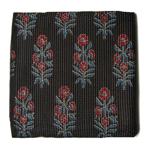 Precut 0.75 meters -Printed Kantha Cotton Fabric