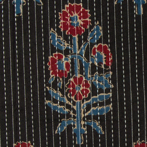 Precut 0.75 meters -Printed Kantha Cotton Fabric