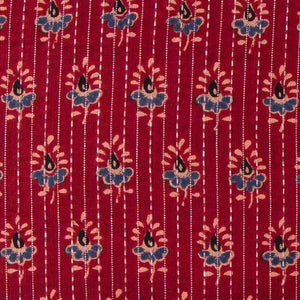 Precut 1 meter - Printed Kantha Cotton Fabric