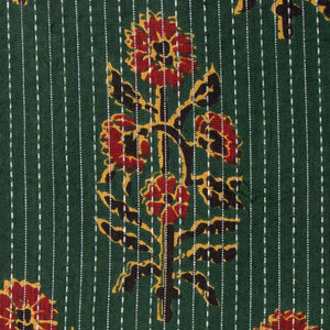 Precut 0.75 meters -Printed Kantha Cotton Fabric